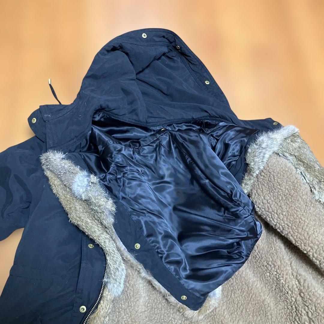 新品、未使用　SHIPS for women ラビットファー モッズコート