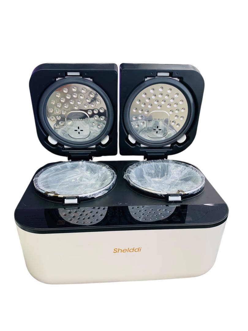 【開封済・未使用】Shelddi 炊飯器 ダブルインナー SDC-060-W