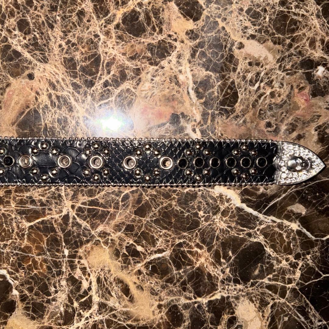 Hermetic Scull スカル スタッズベルト B.B.Simon クロコ