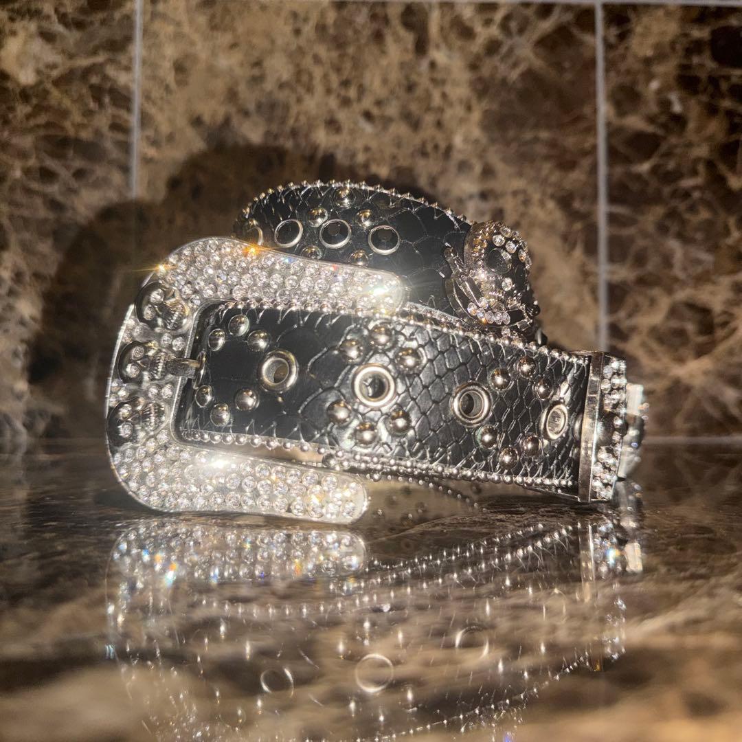 Hermetic Scull スカル スタッズベルト B.B.Simon クロコ