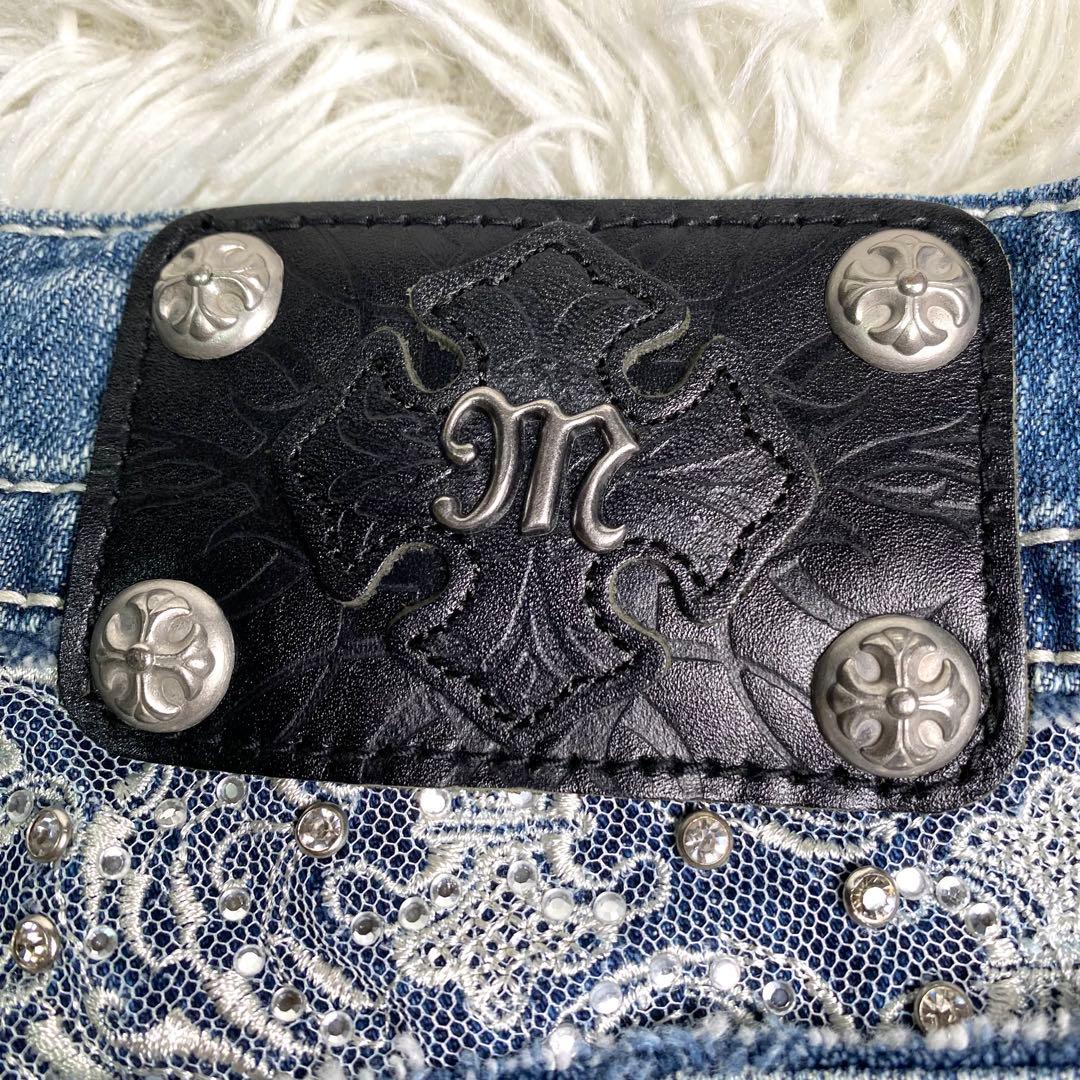 良品✨Miss me デニム フレア スタッズ JP5002 26 ビジュー