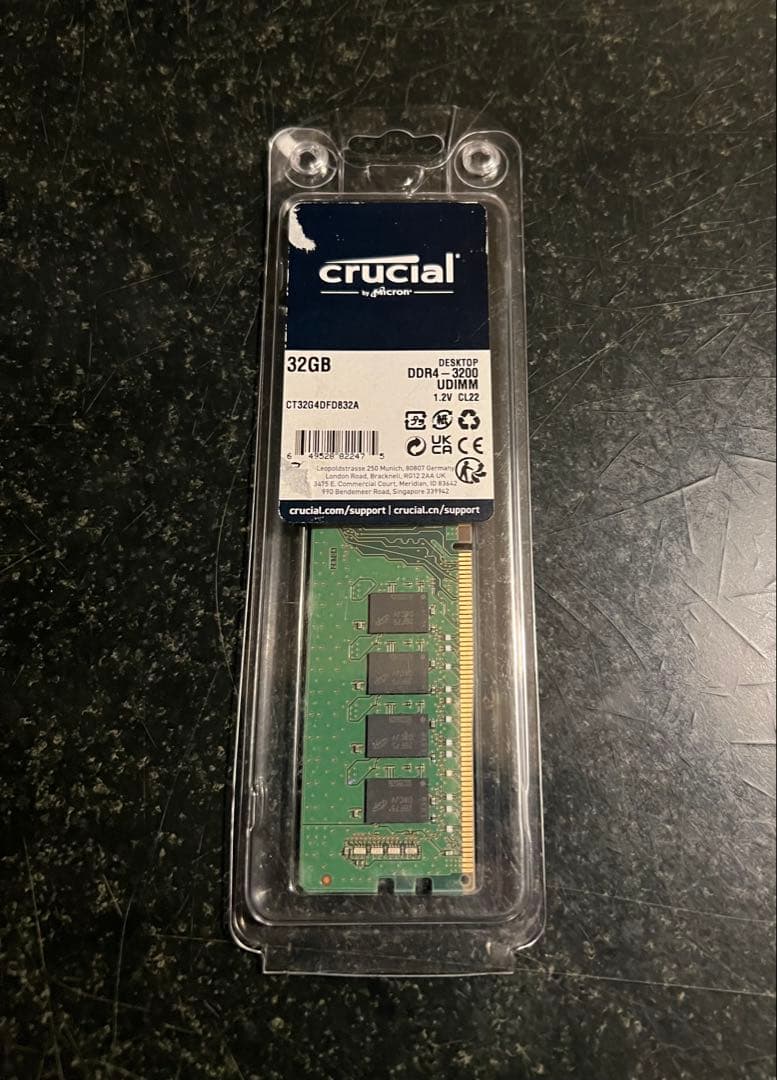 クルーシャル DDR4 3200 32GB 1枚 PC4-25600