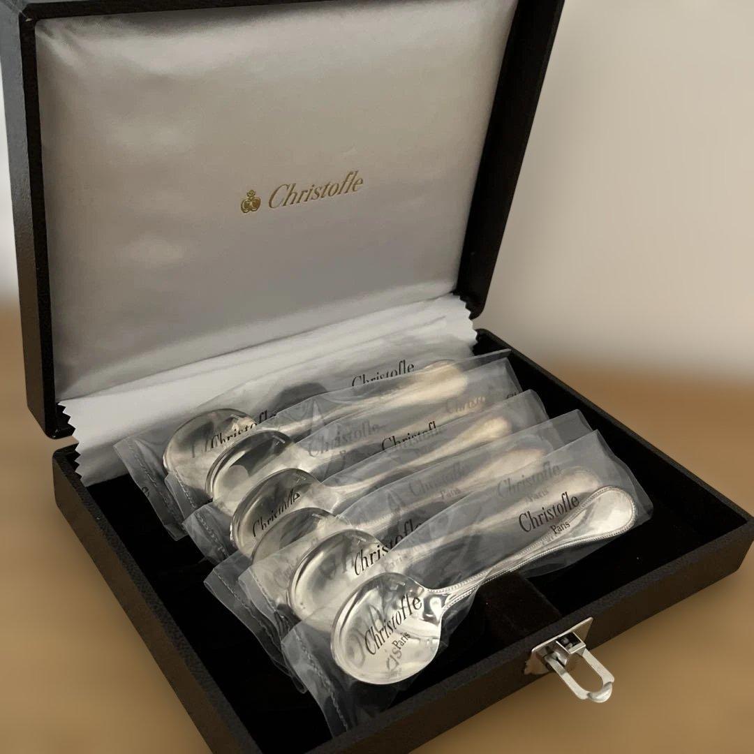 新品•未使用 クリストフル パールシルバーコーティング スプーン 6本セット