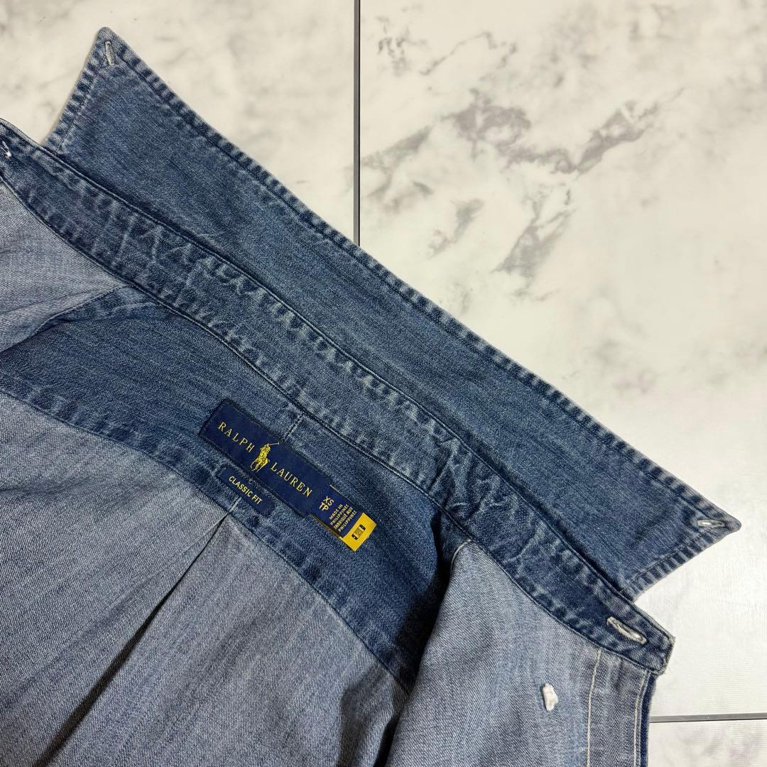 人気❣️定番　ラルフローレン　デニムシャツ　ダンガリーシャツ ポニー刺繍