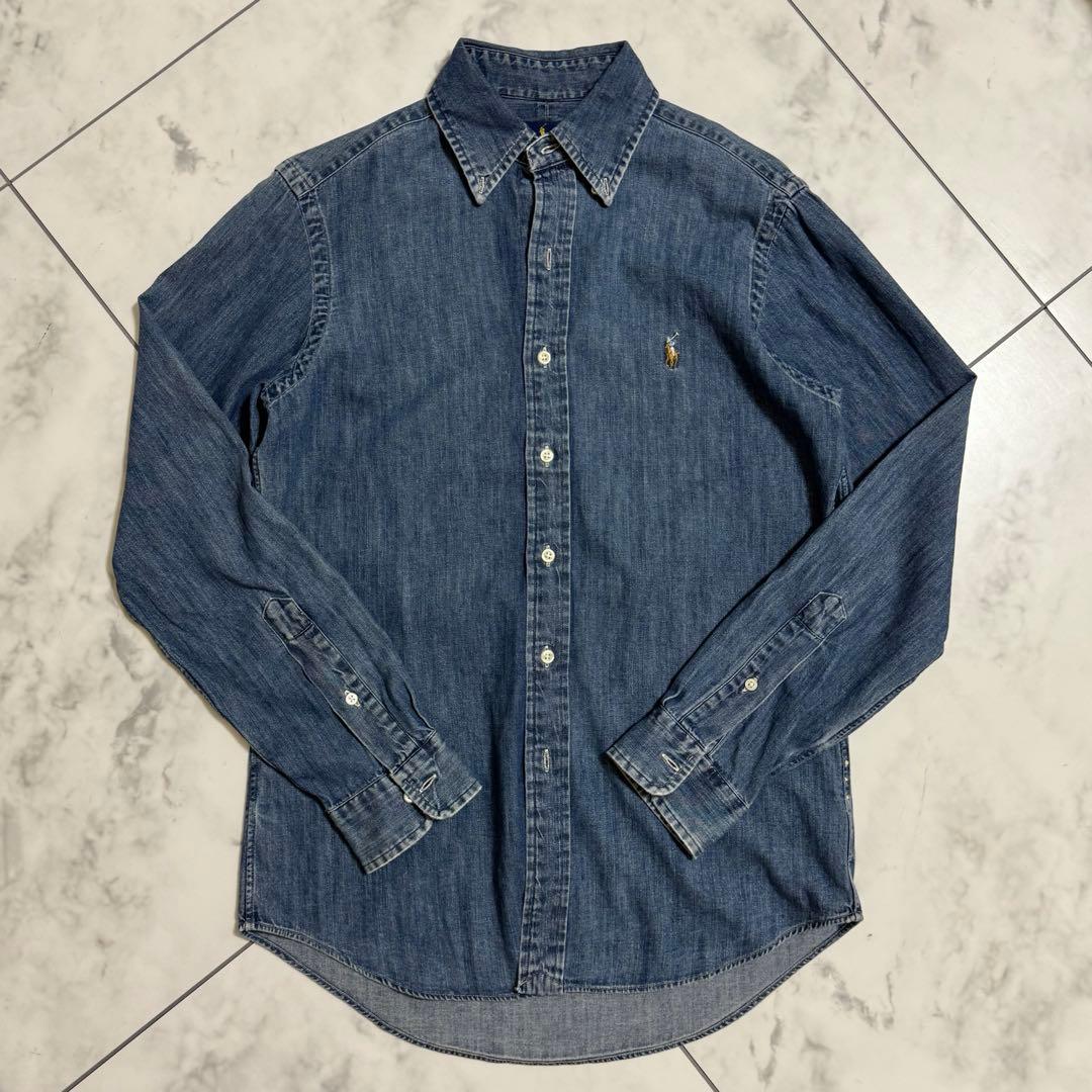 人気❣️定番　ラルフローレン　デニムシャツ　ダンガリーシャツ ポニー刺繍