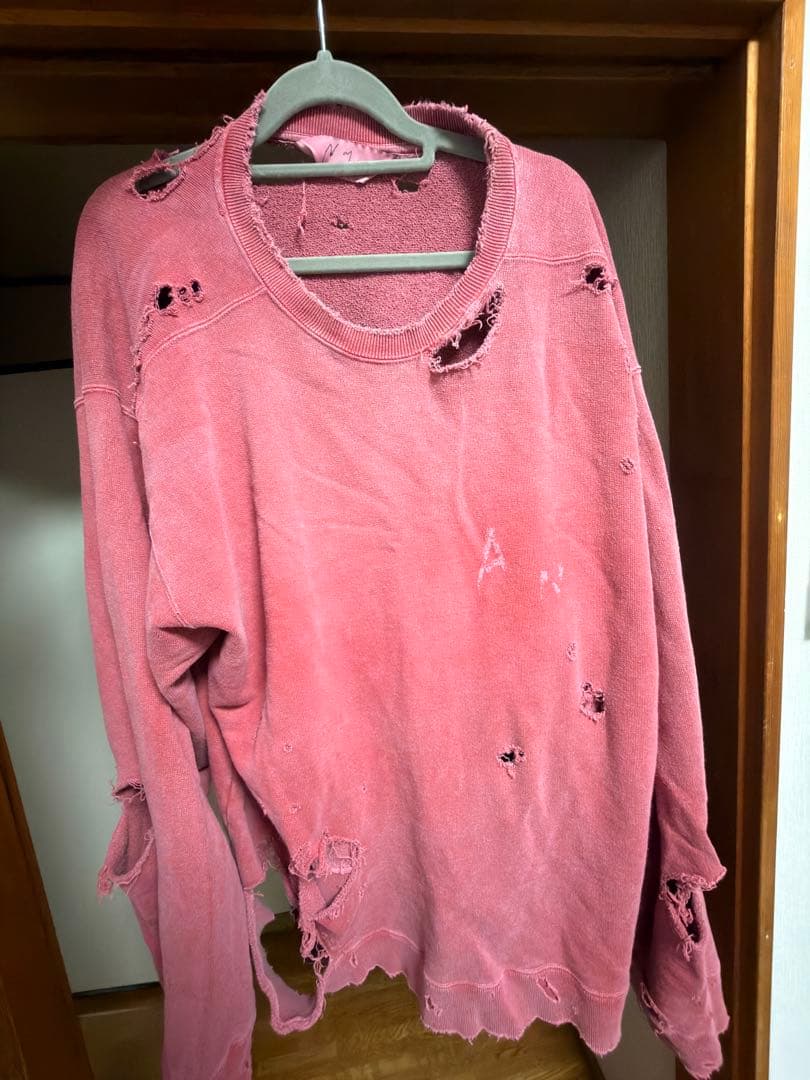 【ANCELLM】CRASH UNEVEN OVER SWEAT SHIRT