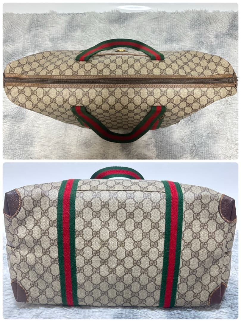 【希少】　グッチ　ボストンバッグ　シェリーライン　GGスプリーム　オフィディア