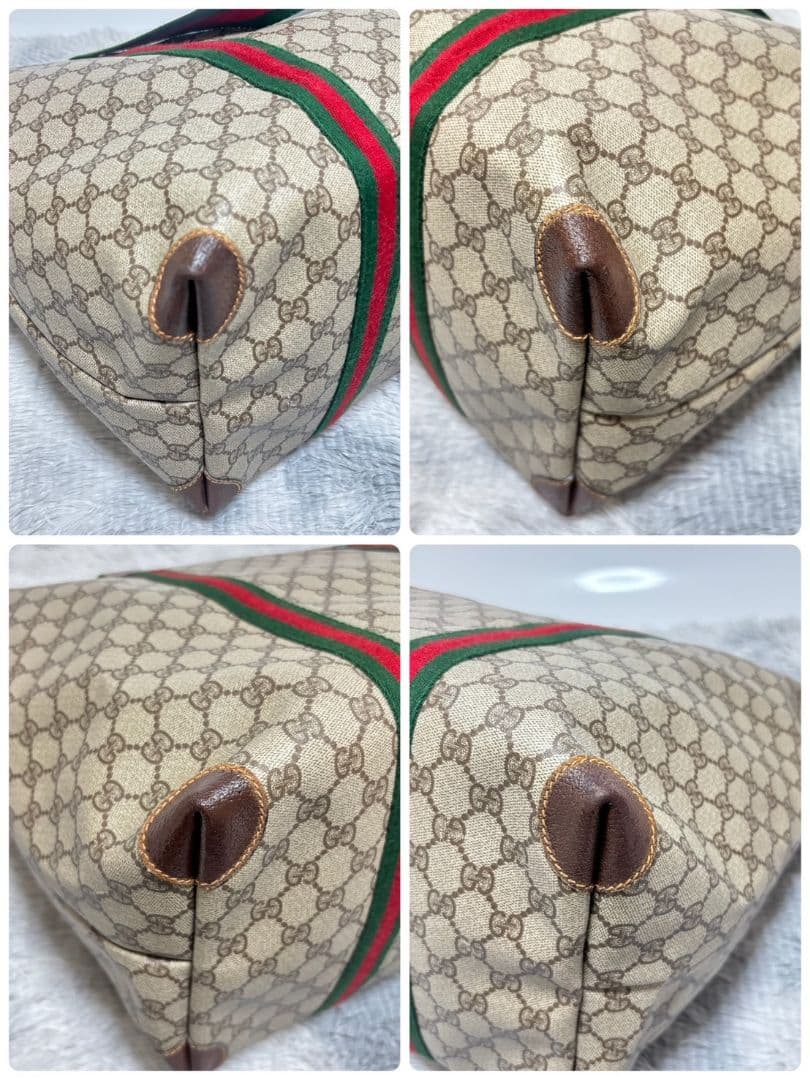 【希少】　グッチ　ボストンバッグ　シェリーライン　GGスプリーム　オフィディア