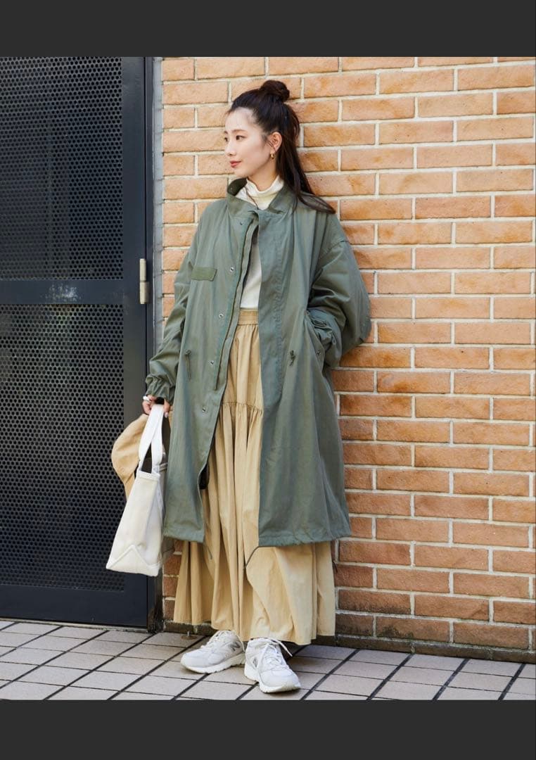 フリークスストア　モッズコート ロング丈　カーキ