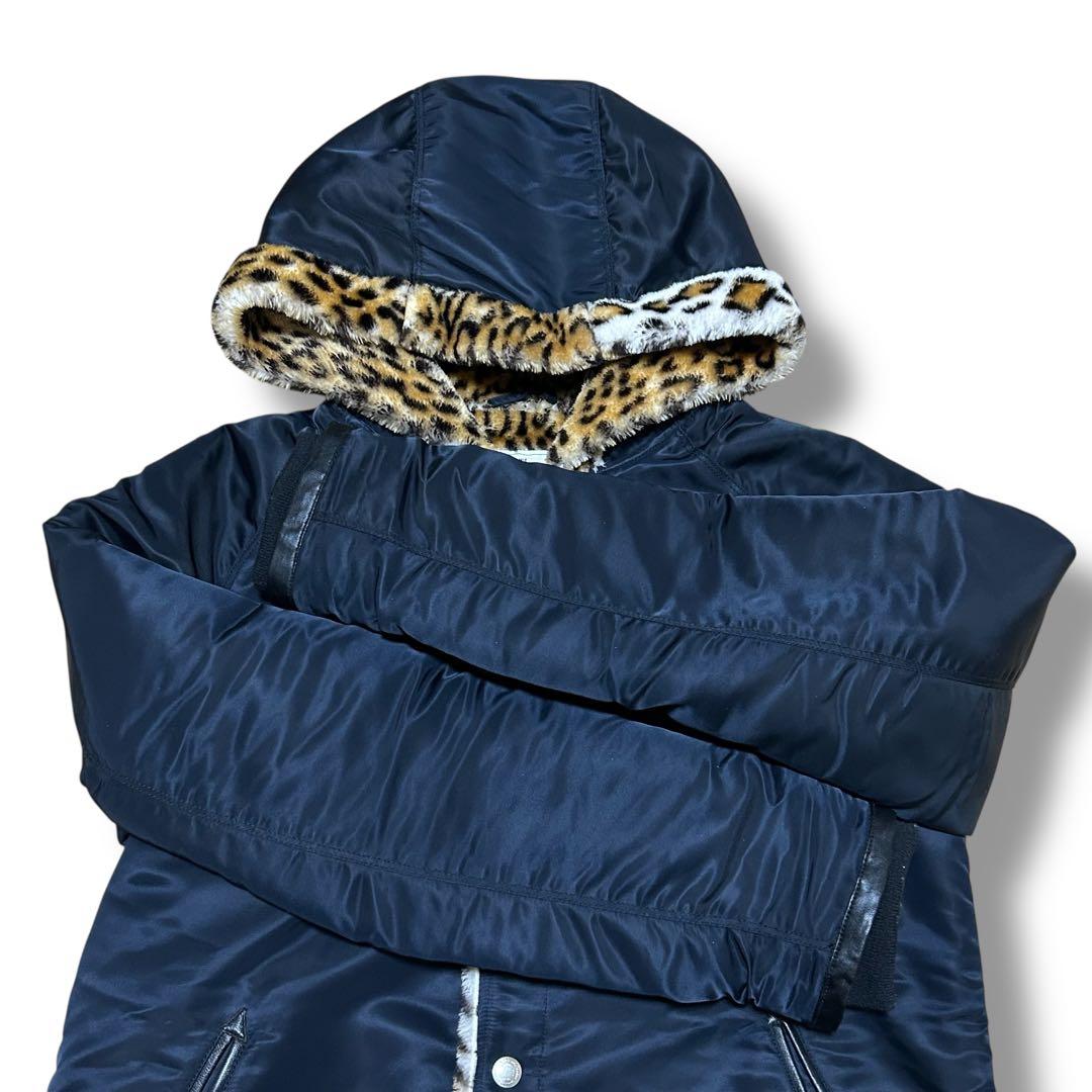 \"RUDEの名作\" CRIMIE LEOPARD BOA HOOD JACKET