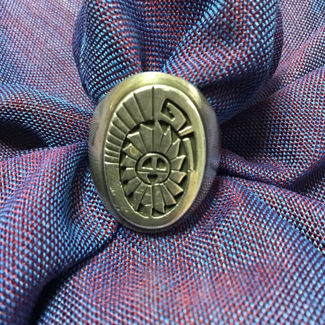 インディアンジュエリー　ナバホ　リング　サンフェイス　スターリングシルバー