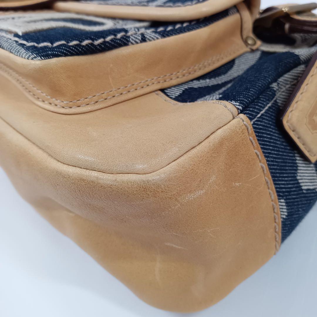 COACH コーチ　レガシー ターンロック デニム ワンショルダーバッグ