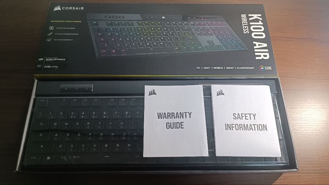 キーボード corsair k100 air wireless