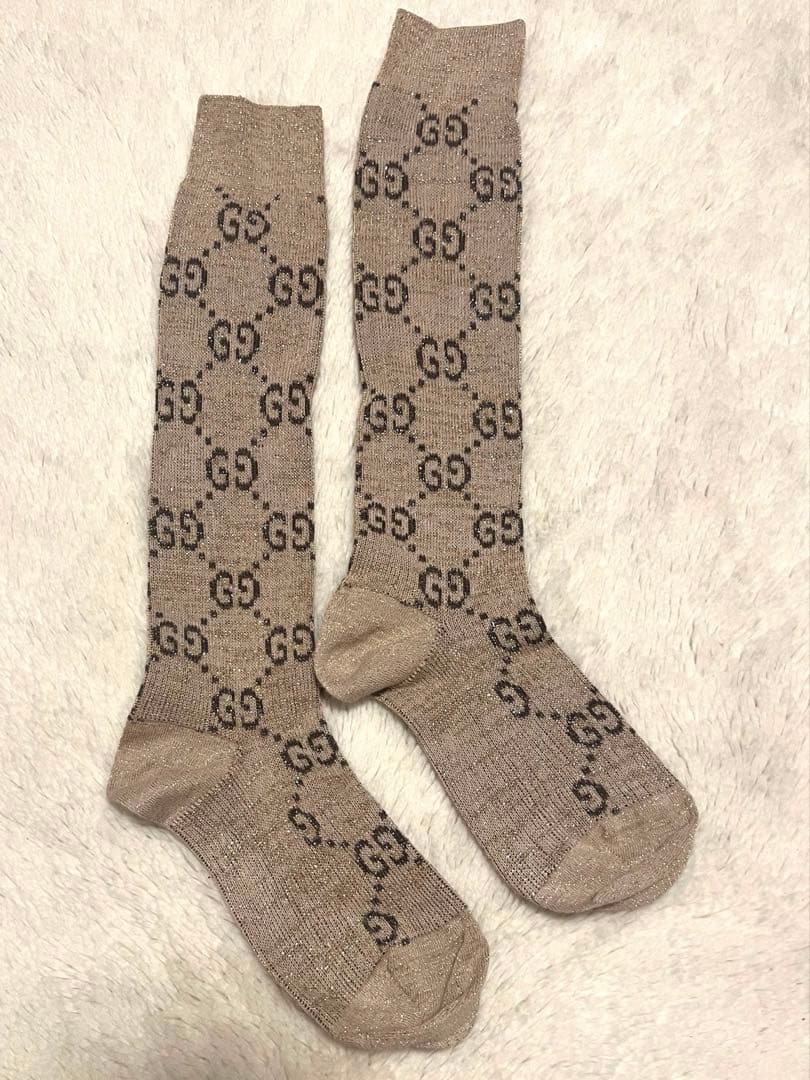 GUCCI グッチ レディース ラメ入り ソックス 靴下
