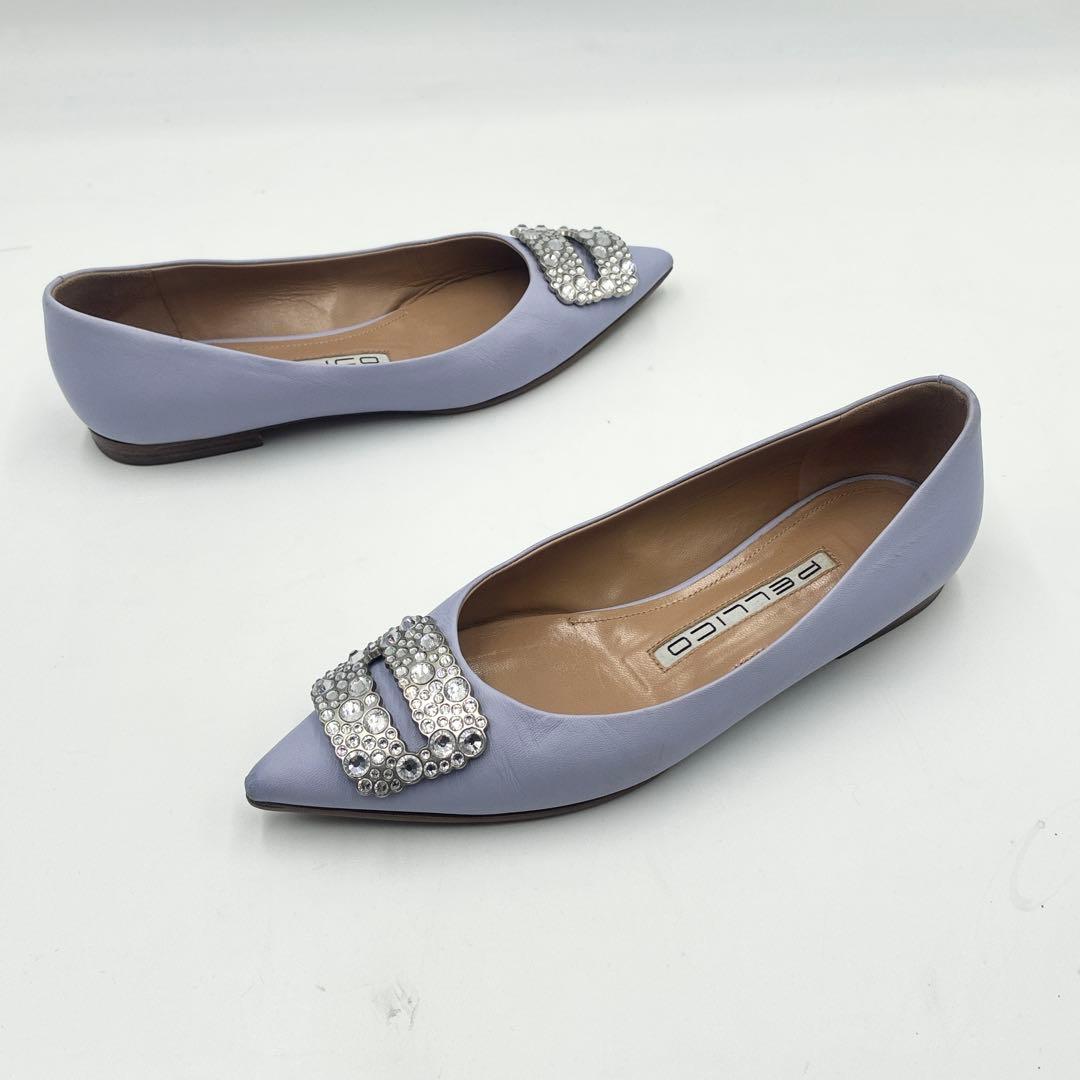 ミミ　ペリーコ ポインテッドトゥ アネッリフィッビア パンプス レザー