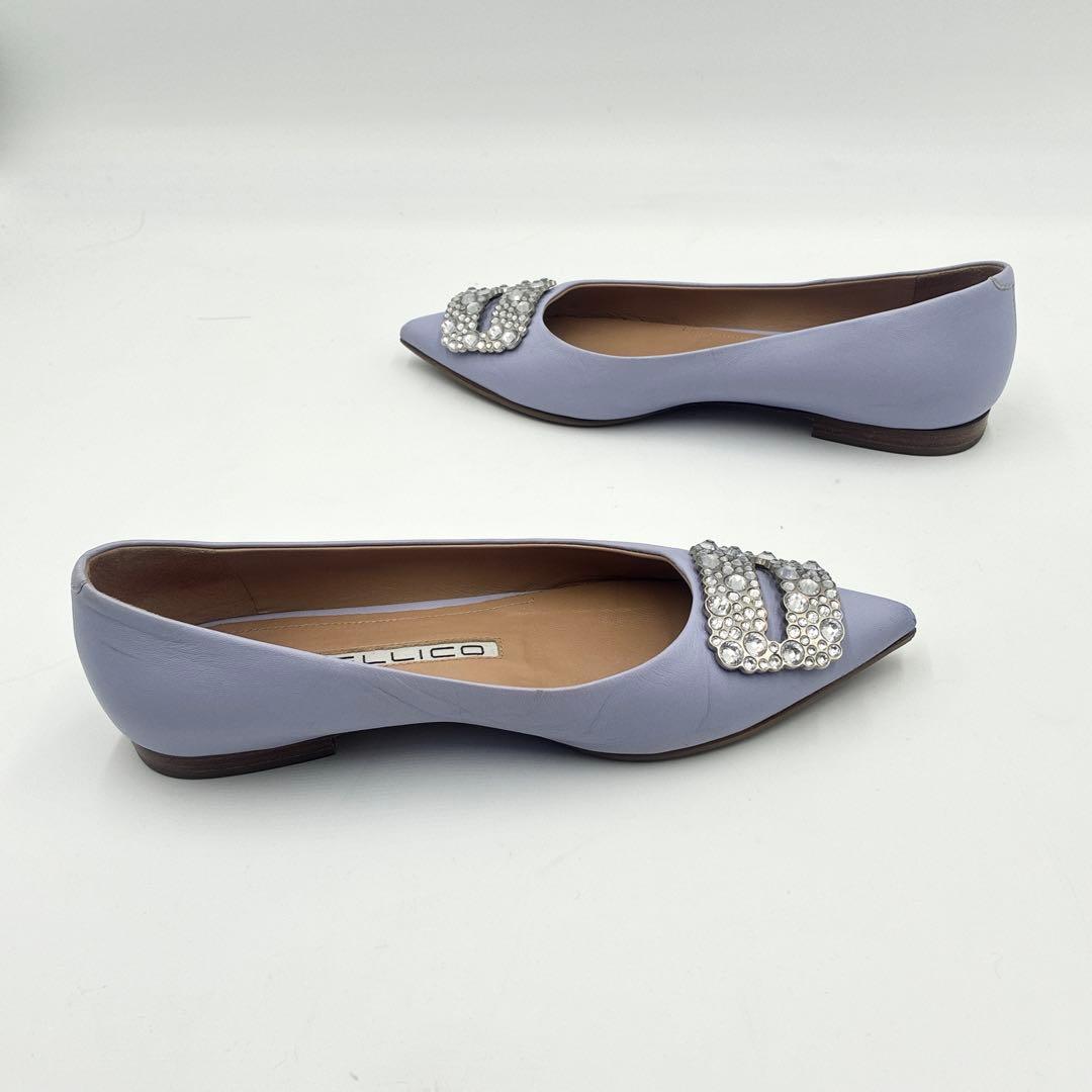 ミミ　ペリーコ ポインテッドトゥ アネッリフィッビア パンプス レザー