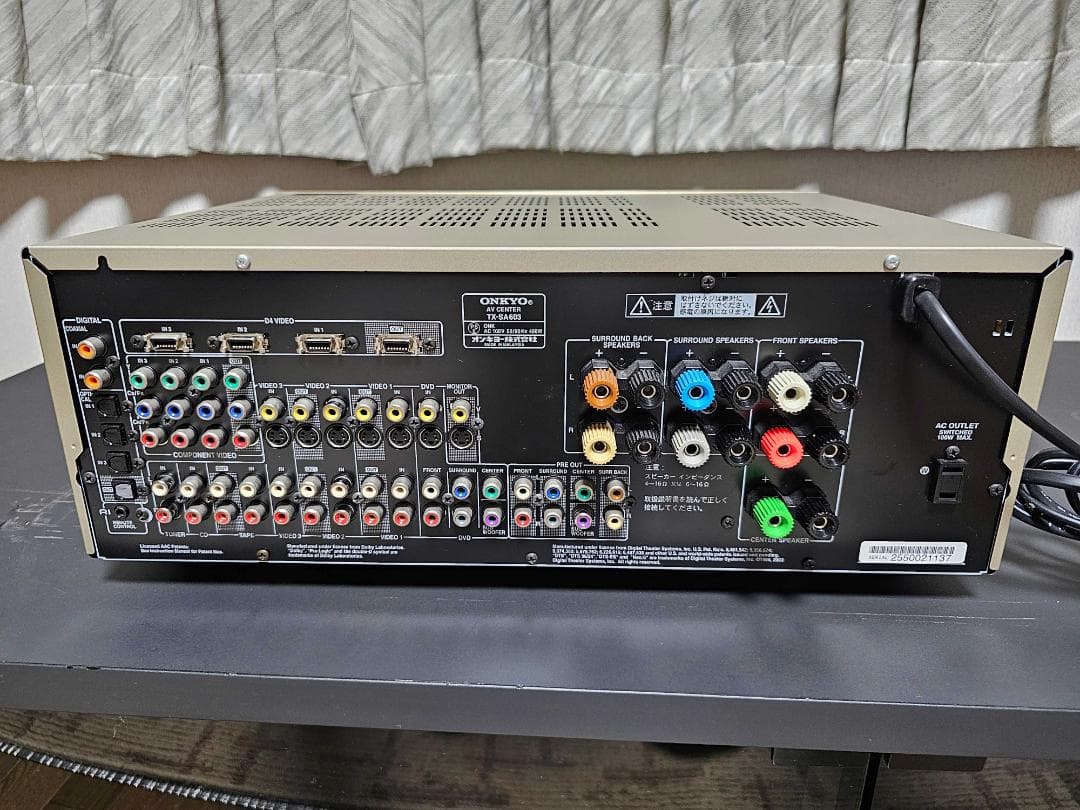 ■■ONKYO（オンキョー） TX-SA603■■AVアンプ■ゴールド■
