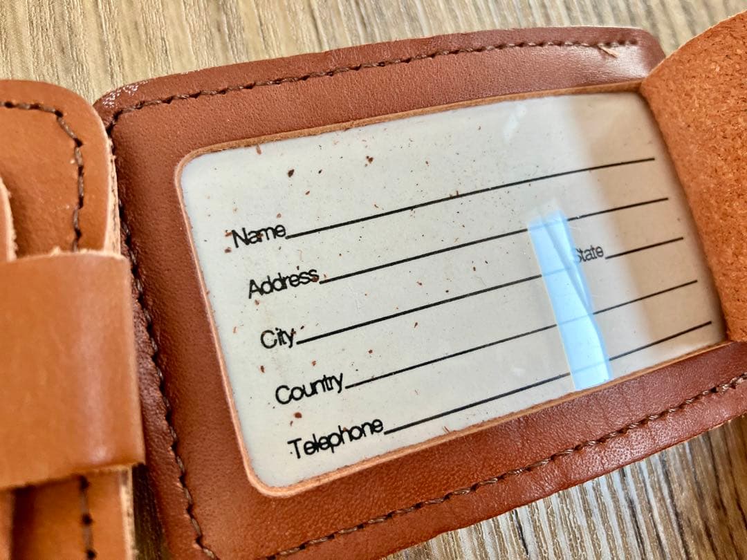 80's ビンテージ L.L.Bean レザー ラゲッジタグ ネームタグ 2個