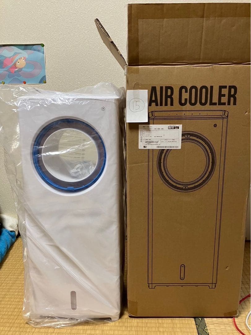 ⭐️新品•一点のみ⭐️冷風機　3段階運転・調整　大容量給水タンク　首振り　軽量　静音