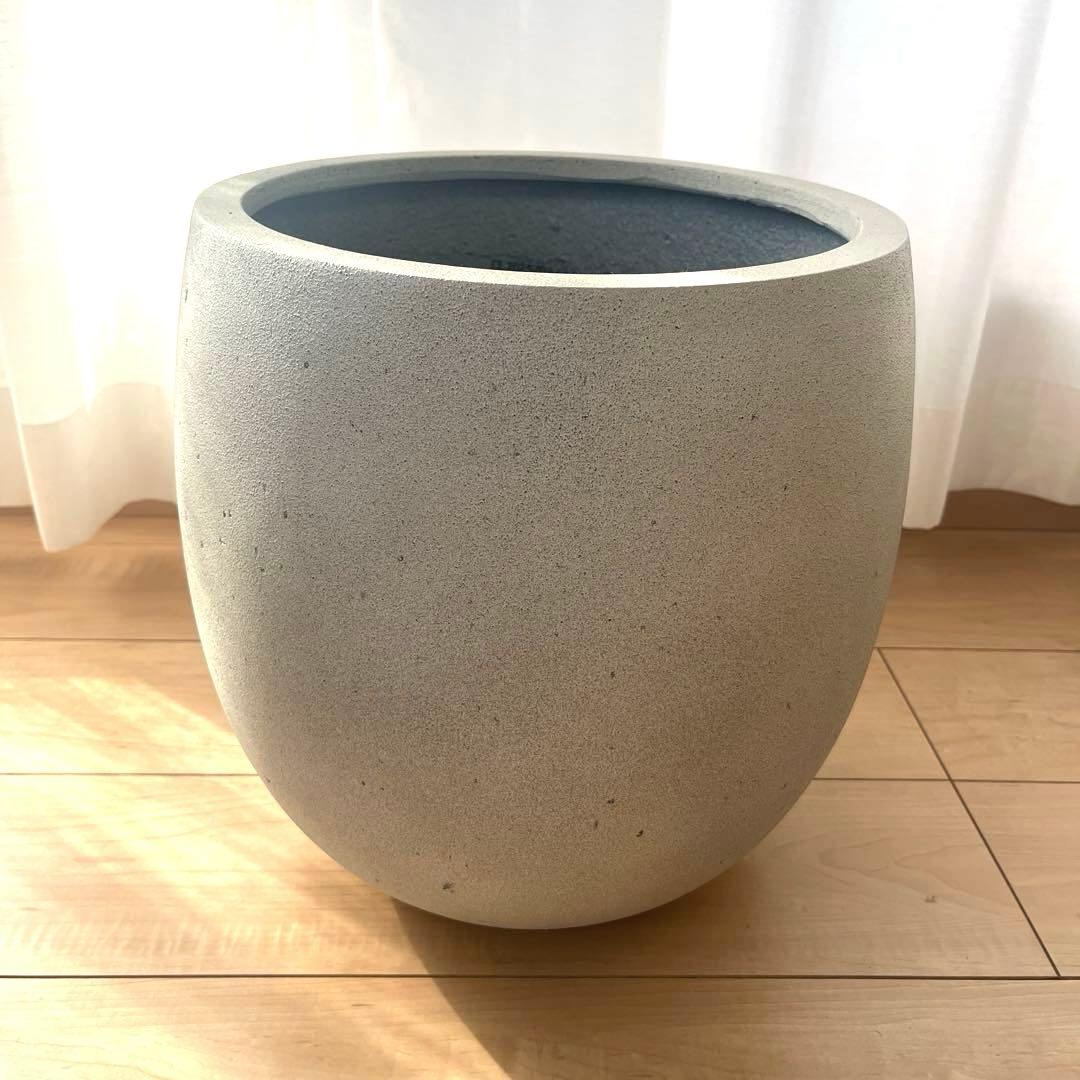 テラニアスバルーン　FRP軽量プランター　 アンティークホワイト　35cm