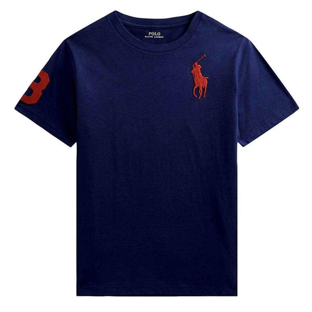 ラスト1点☆新品タグ付き ラルフローレン ビックポニー半袖T紺ジュニアL/160