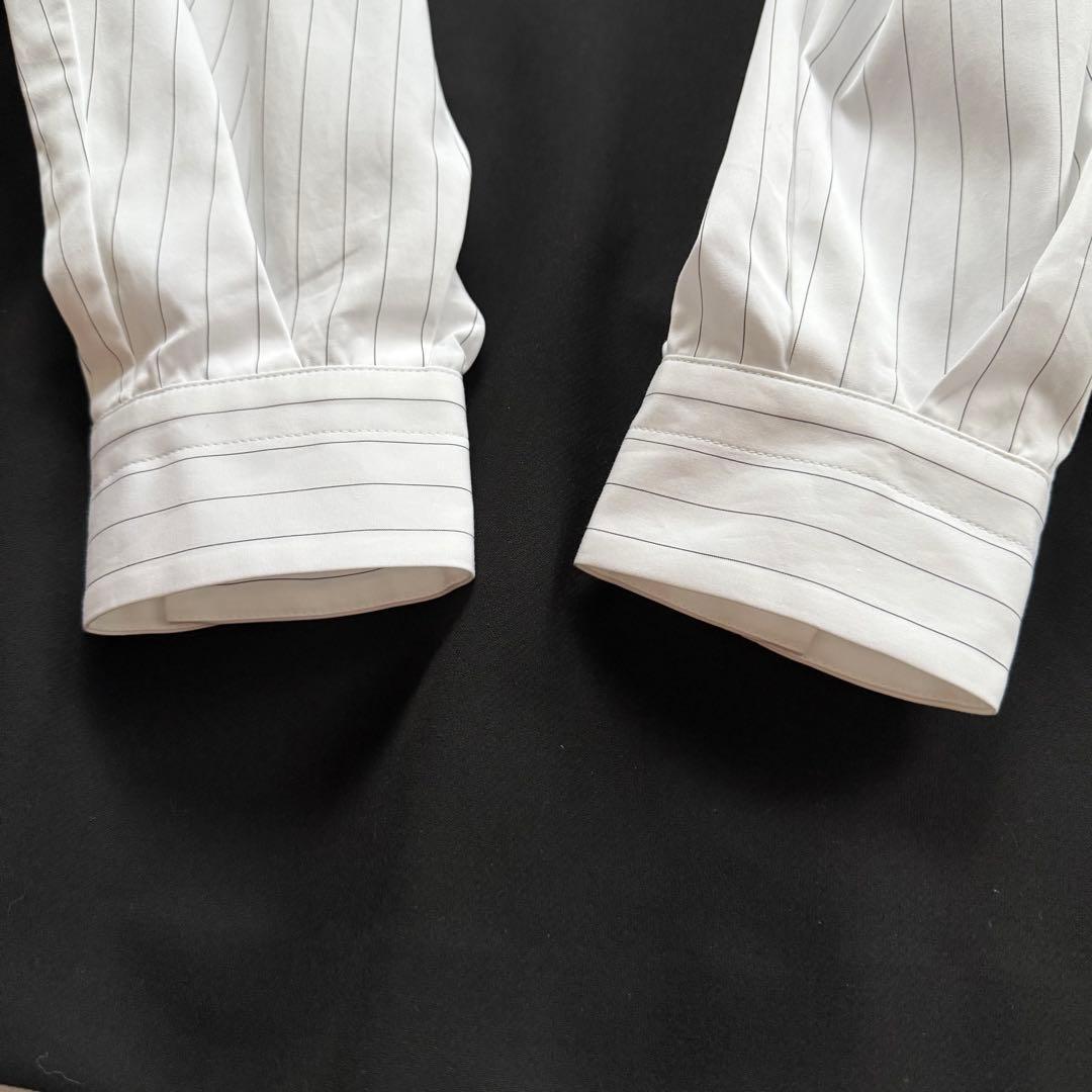 美品✨2023AW エンフォルド　ダブルクロス コンビプルオーバーシャツ38