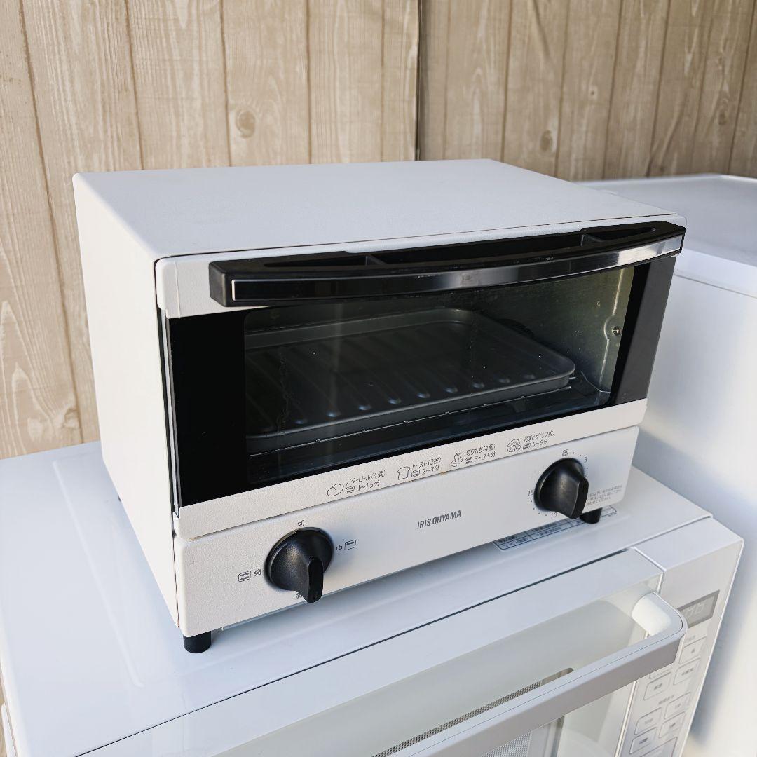 配送設置無料！純正IRISホワイト冷洗トースター無印レンジ4点セット！完動超美品