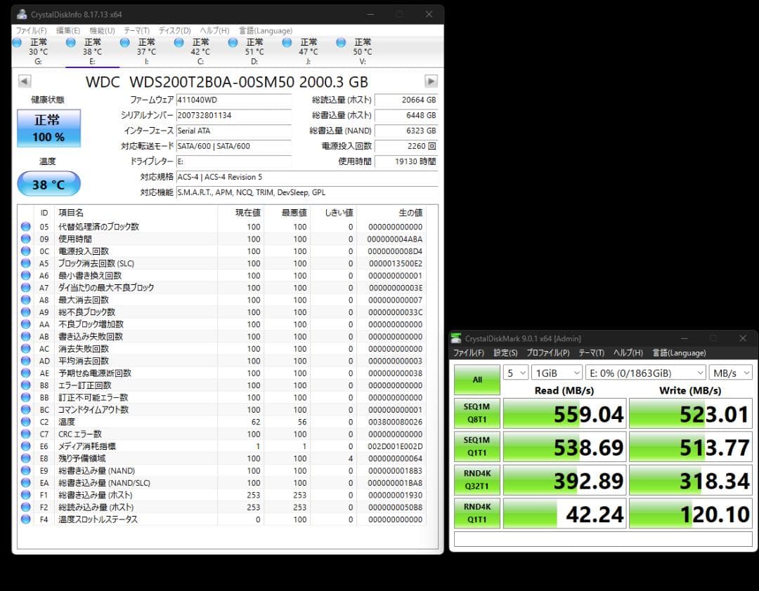内蔵型SSD WDC WDS200T2B0A-2TB SATA SSD