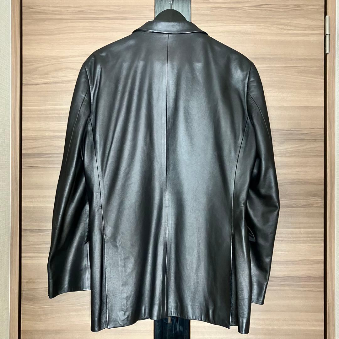 【美品】BURBERRY BLACK LABEL レザー テーラードジャケット