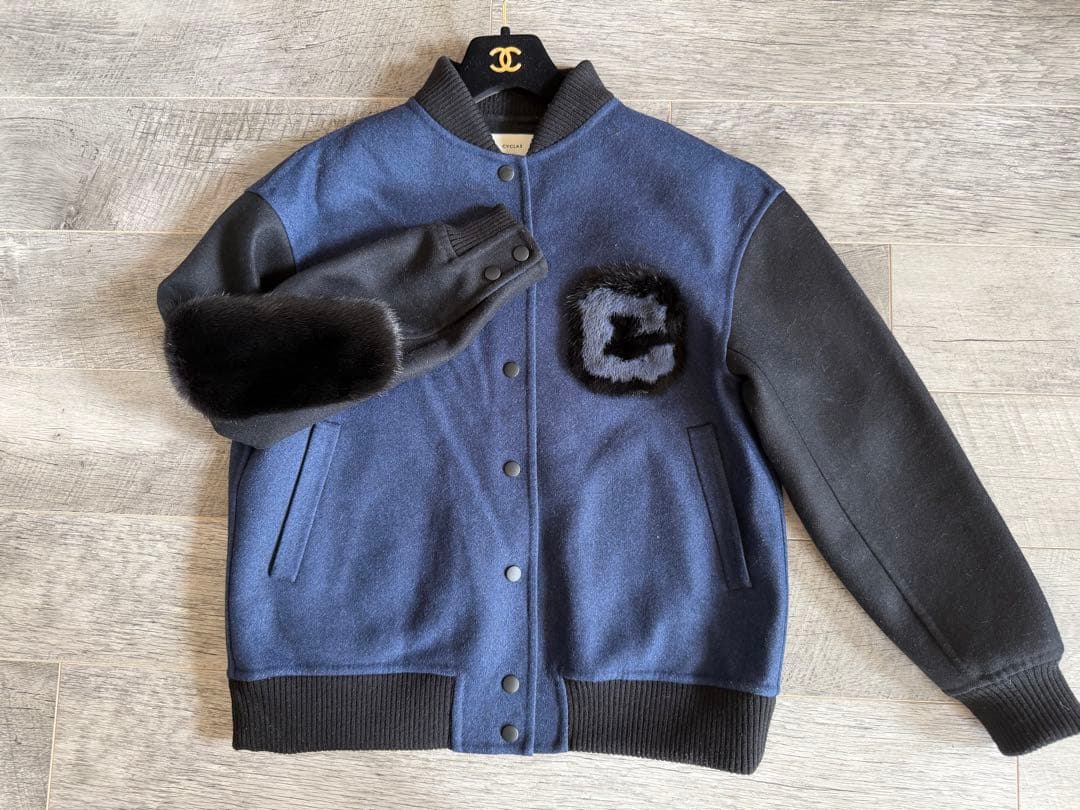S*a様 美品　シクラス　CYCLAS ウール　ミンク　スタジアム　ジャケット