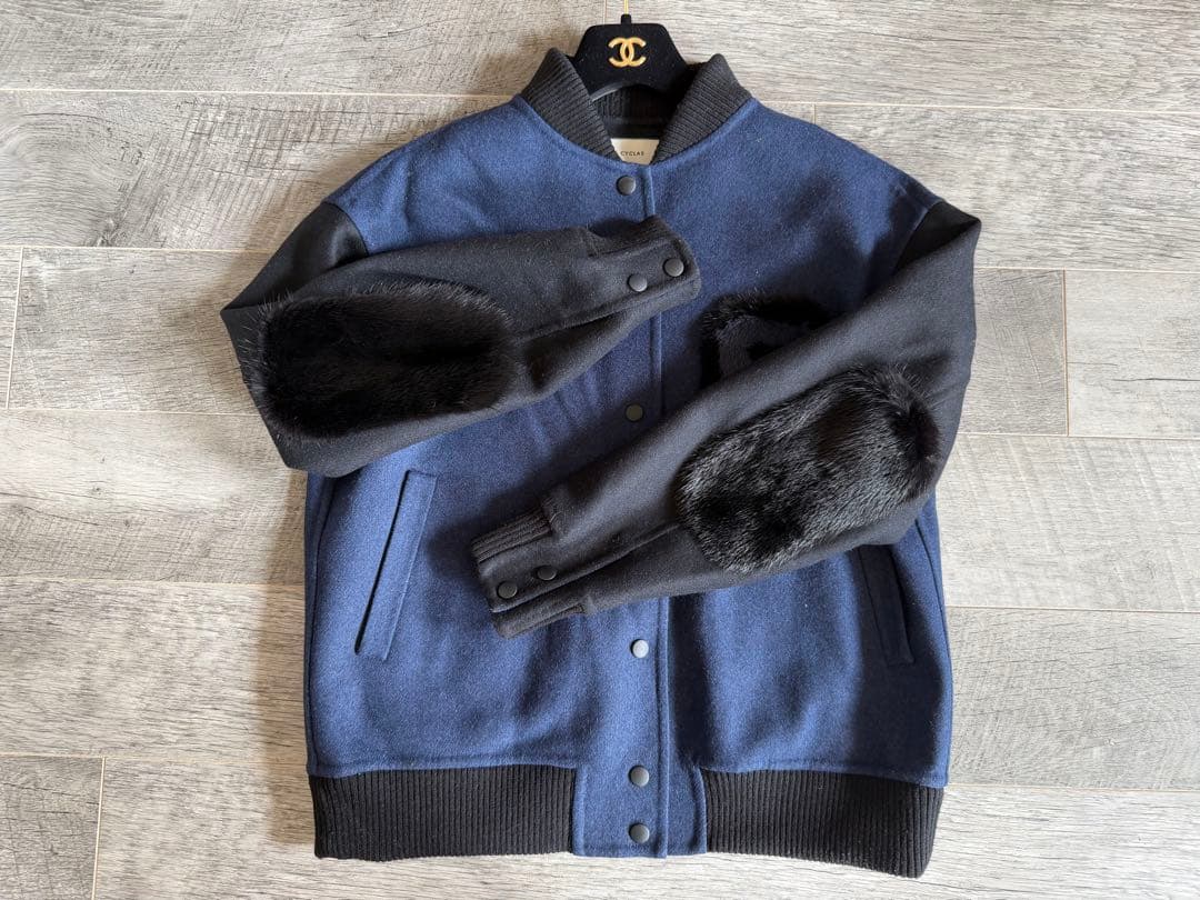 S*a様 美品　シクラス　CYCLAS ウール　ミンク　スタジアム　ジャケット