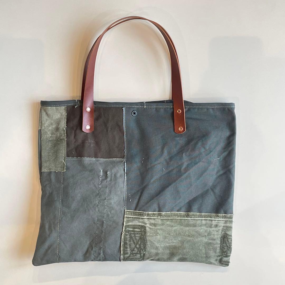 【ビンテージ】トートバッグ　ミリタリー　パッチワーク　アメリカ軍　60s