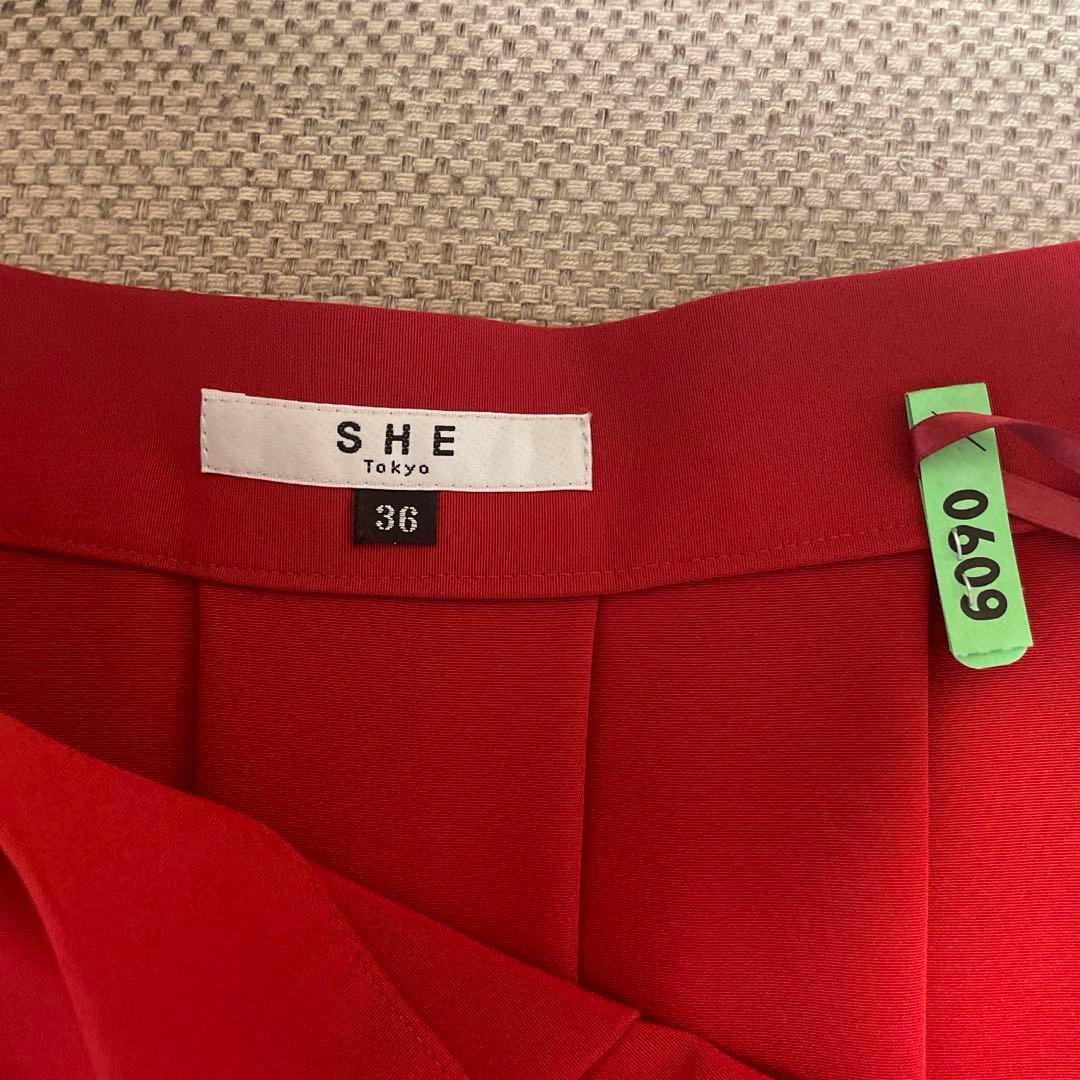 SHE Tokyo フレアスカート　Anna 赤