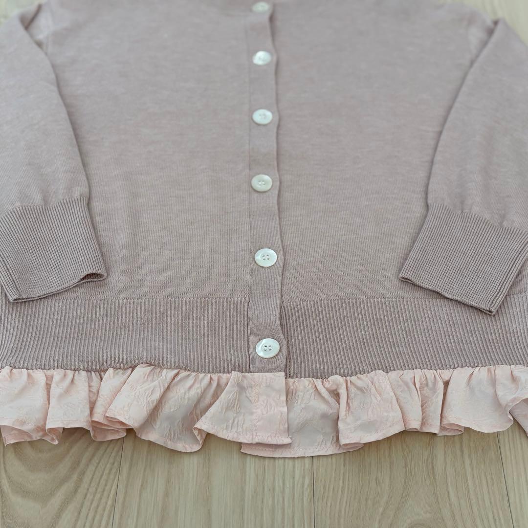 OHGA オーガ　フリルニットカーディガン