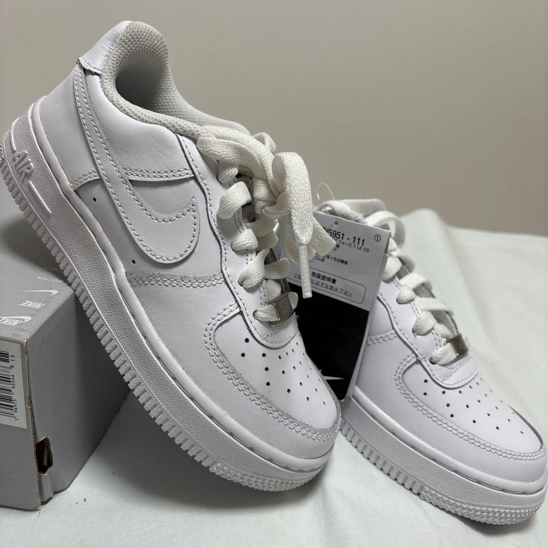 22cm ナイキ エアフォース 1 LE GS FV5951-111 ホワイト