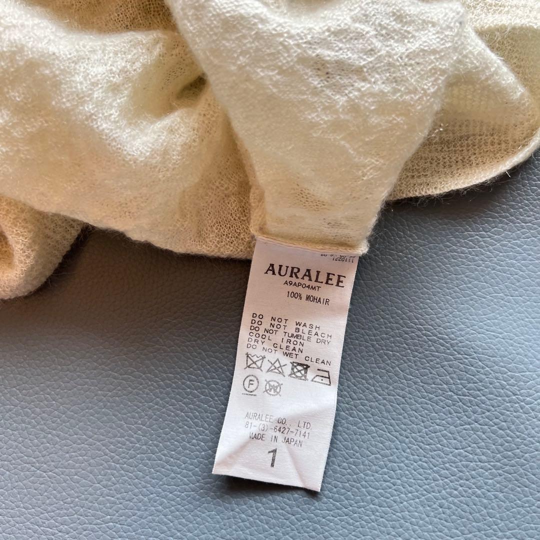 美品✨オーラリー　モヘヤ100 ニット　タートルネック　ハイネック　ベージュ