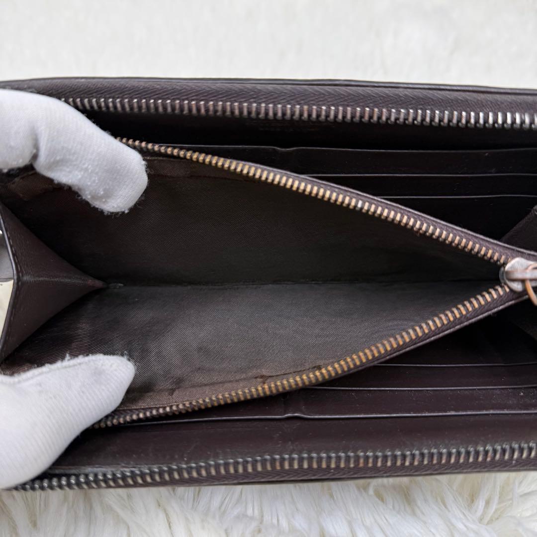 ✨美品✨ボッテガベェネタ 長財布 ラウンドジップ イントレチャート ブラウン
