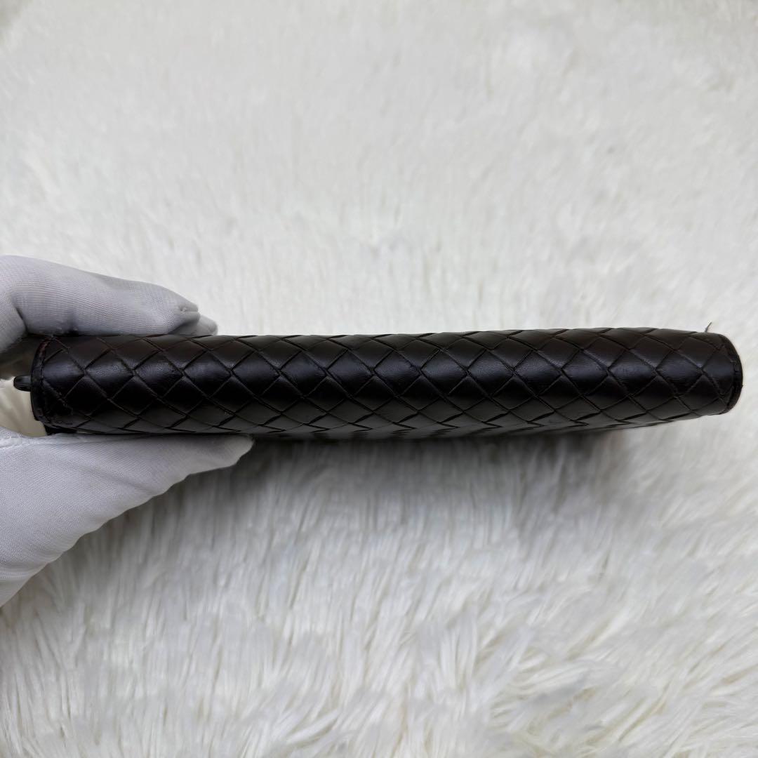 ✨美品✨ボッテガベェネタ 長財布 ラウンドジップ イントレチャート ブラウン