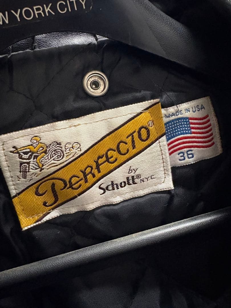 【値下げしました！】schott ショット　レザーライダースジャケット　ダブル