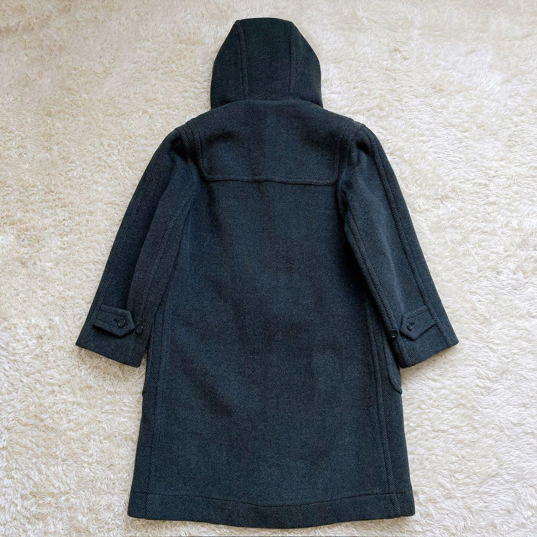 オールドイングランド ダッフルコート ロング ヘリンボーン チャコールグレー