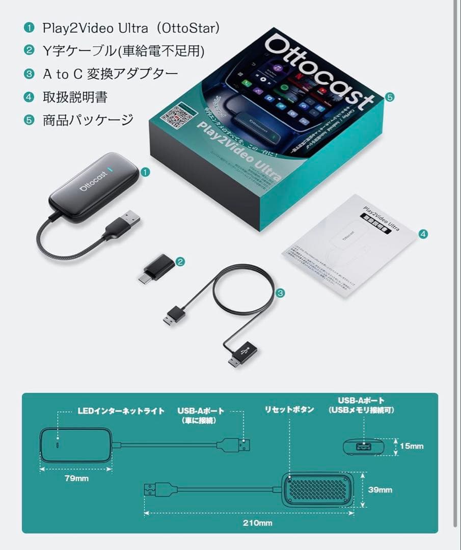 【新品】[ottocast ]Play2Video Ultra