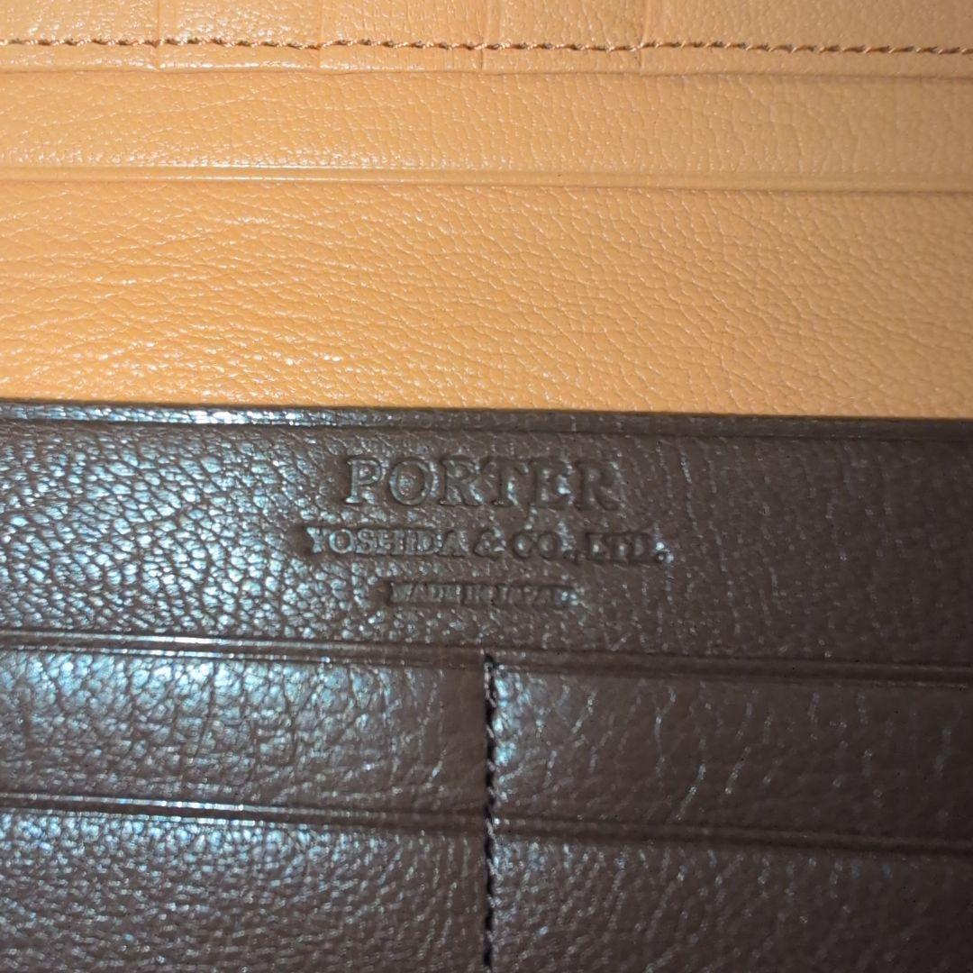 【未使用】PORTER DOUBLE ポーター ロングウォレット ブラウン