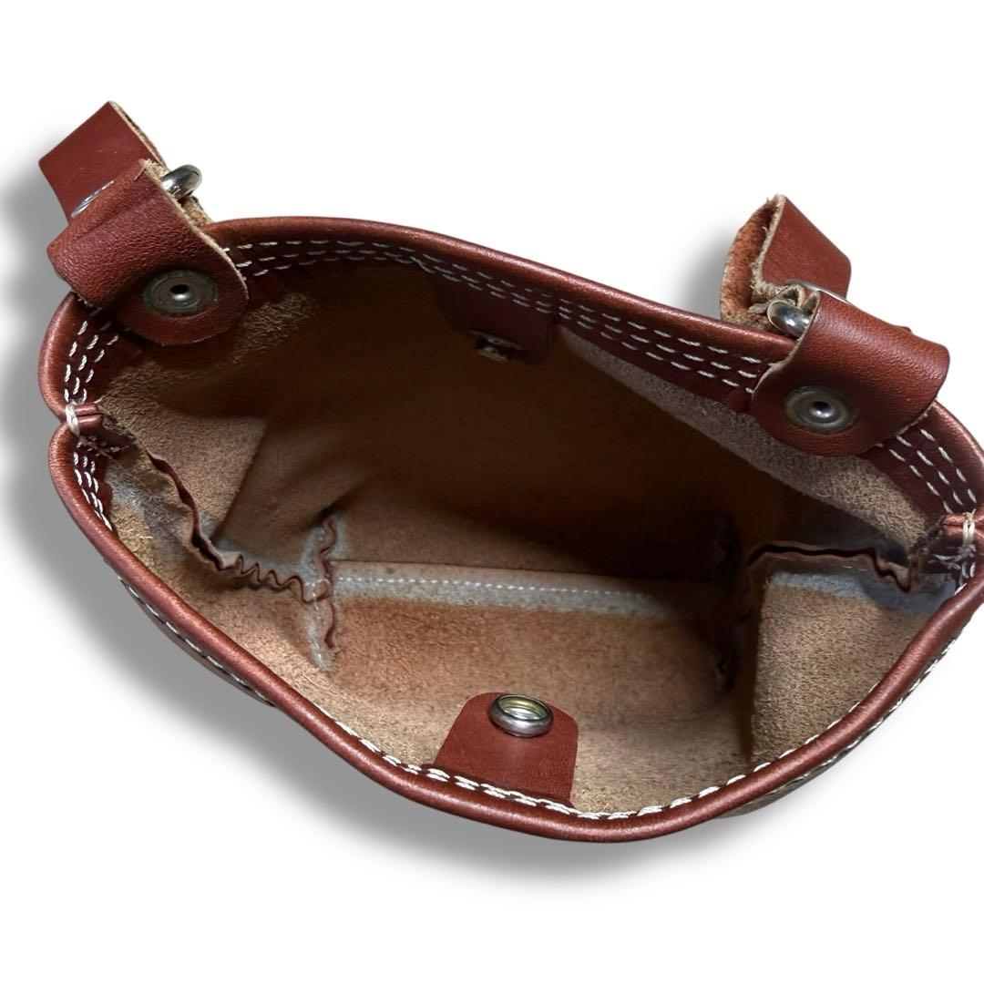 美品 RED WING ウエストポーチ ベルトポーチ レッドブラウン 本革