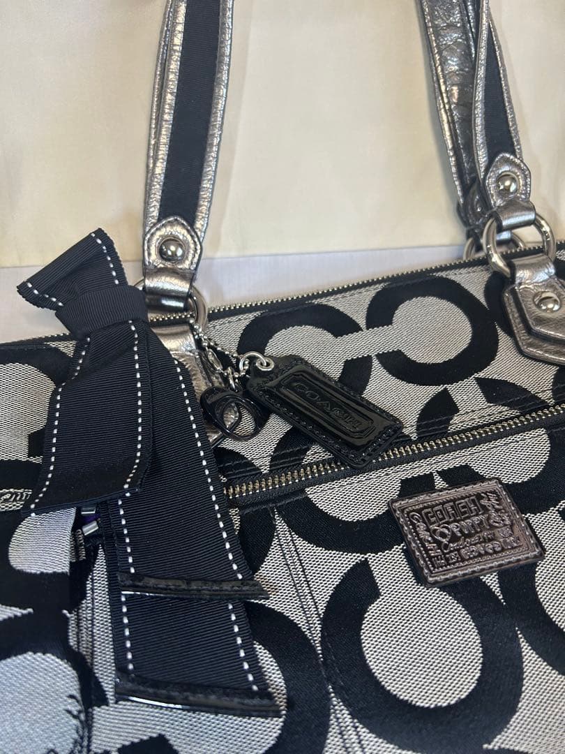 【未使用】COACH コーチ ショルダー・トートバッグ ブラックグレー