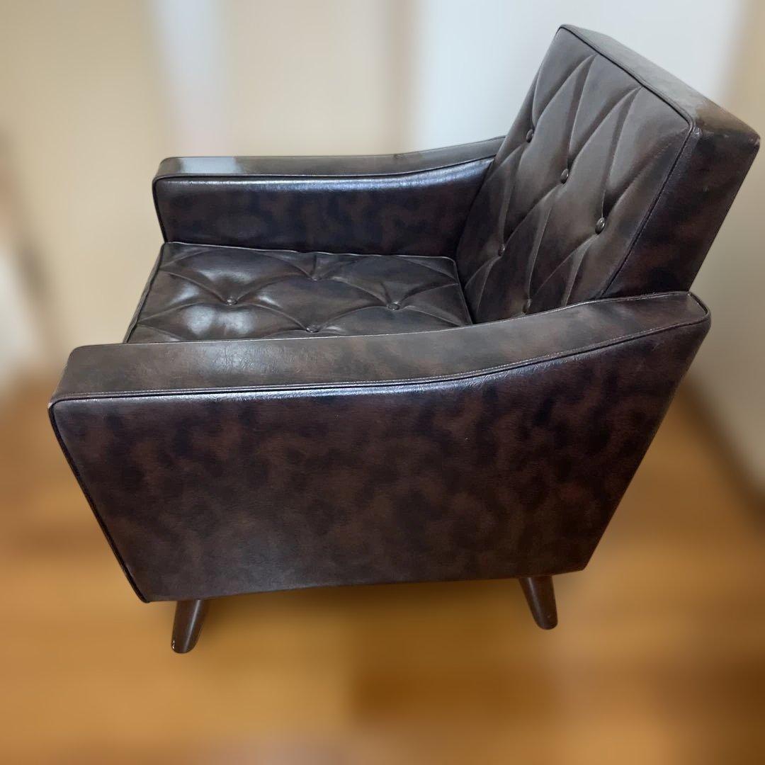 カリモク　ロビーチェア　 1人掛け　アームチェア 　ダークブラウン