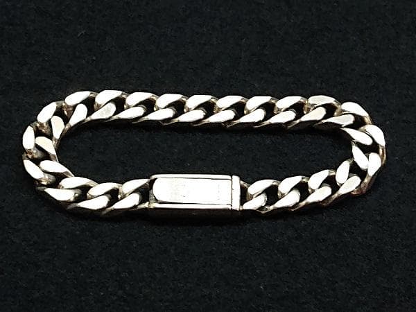 超レア廃盤品GUCCI 喜平 フラットリンクチェーン ブレスレットシルバー