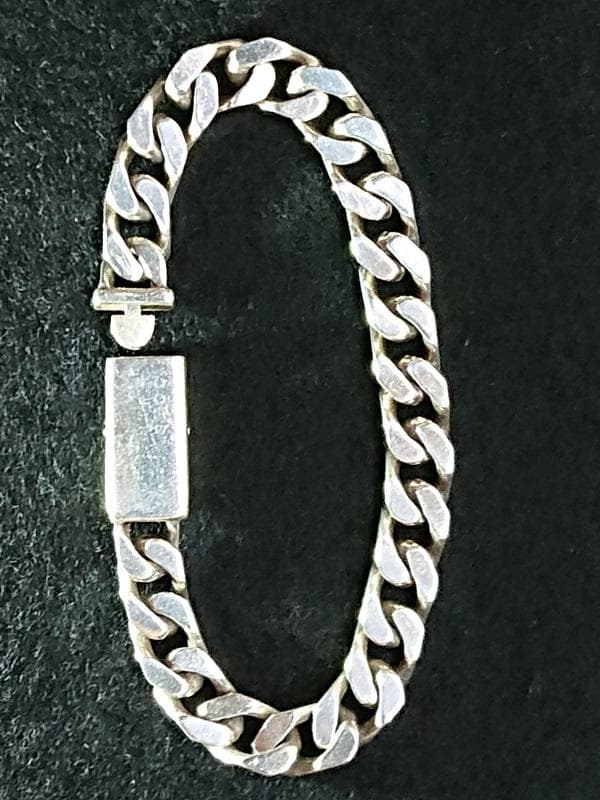 超レア廃盤品GUCCI 喜平 フラットリンクチェーン ブレスレットシルバー
