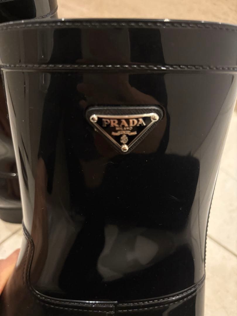 美品　PRADA プラダ レインシューズ　ブーツ　38