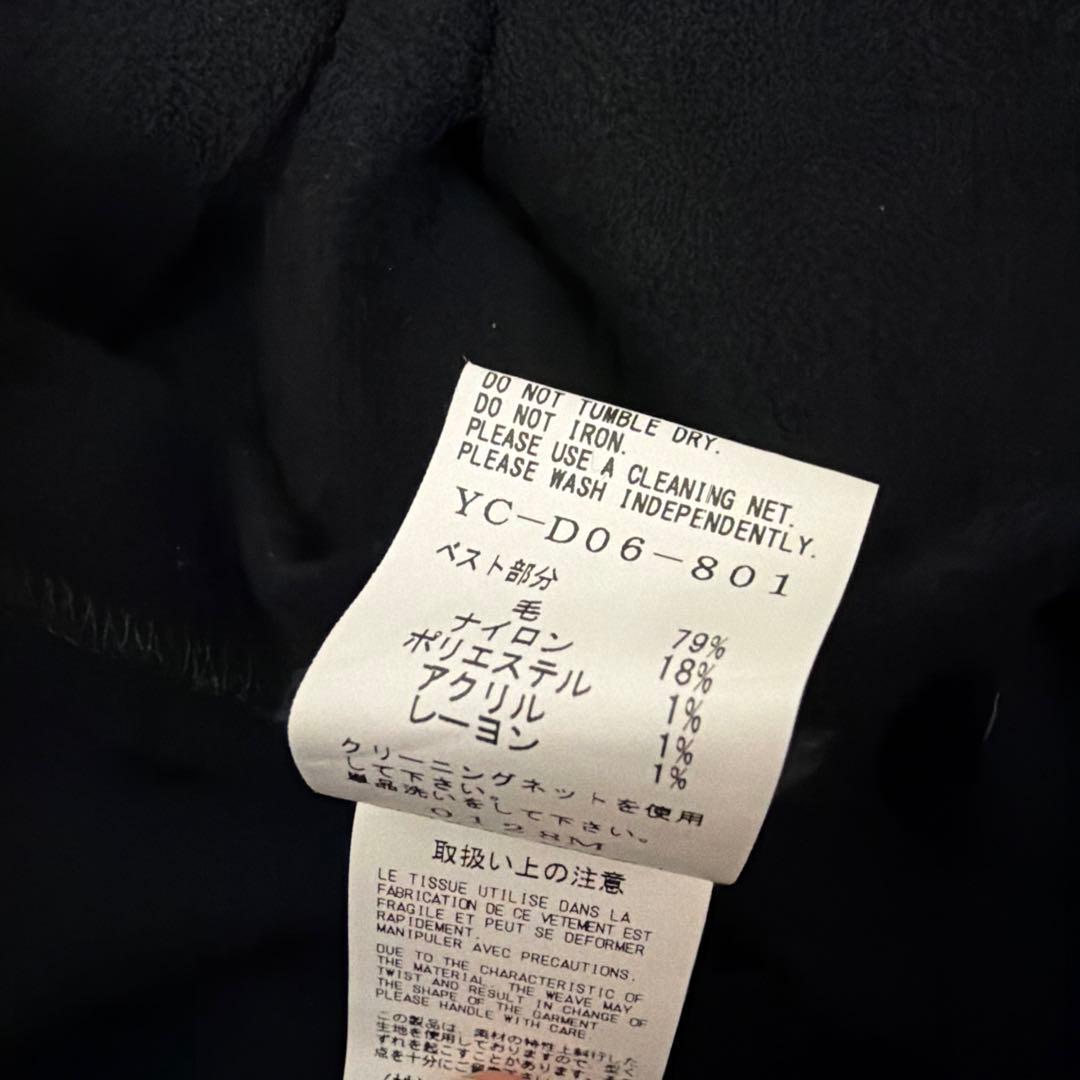 Y's ワイズ ヨウジヤマモト サイズ2 ブラック ニット ベスト タートル