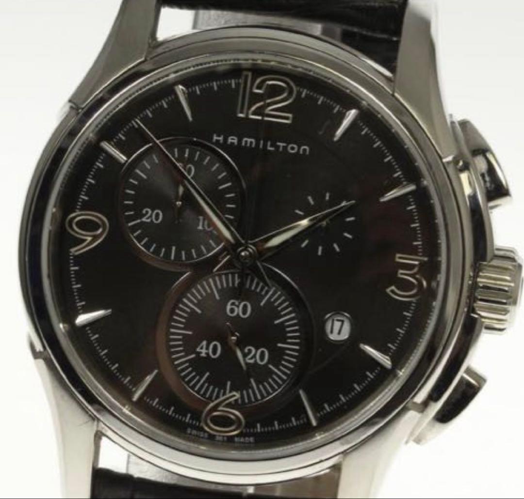 HAMILTONジャズマスター H326120 クロノグラフ 純正革ベルト